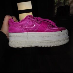 Pink purple Nike platforms